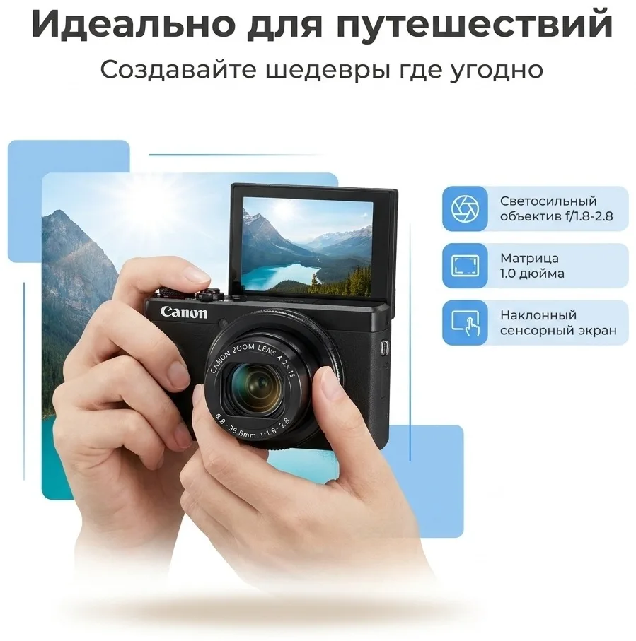 Фотокамера Canon PowerShot G7X Mark III Black