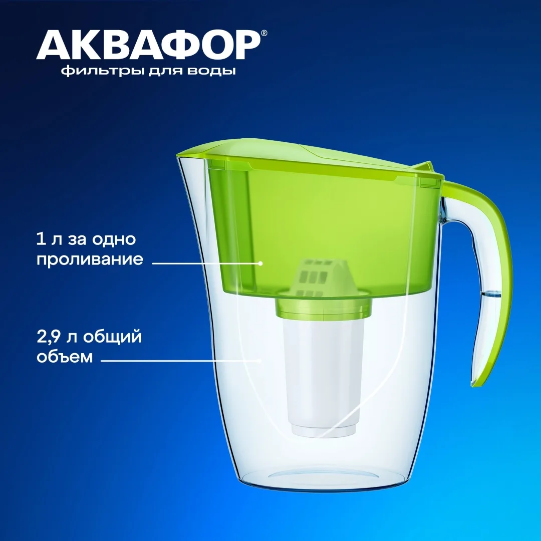 Водоочиститель Кувшин Аквафор Смайл А5 салатовый