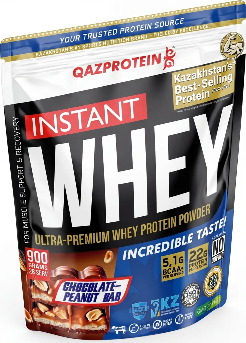Протеин Qazprotein Instant WHEY 900г Сникерc (3525)