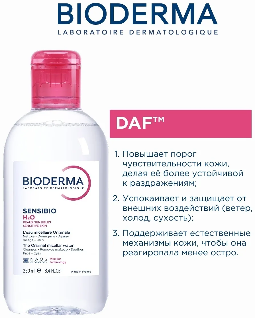 Мицеллярная вода Bioderma Sensibio 250мл