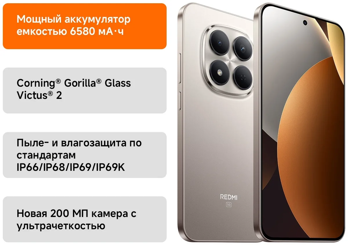 Смартфон Redmi Note 15 Pro 5G 8/512GB Titanium Color