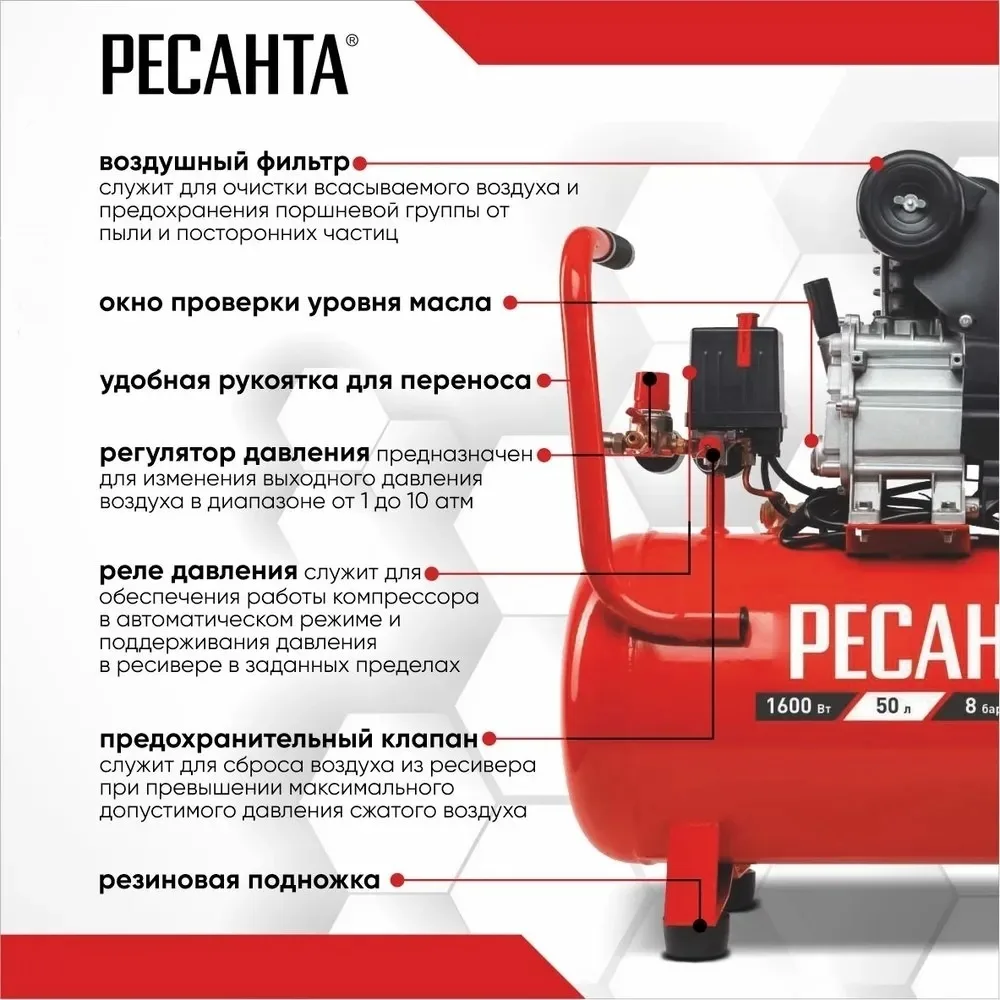 Компрессор Ресанта КП-50/240М