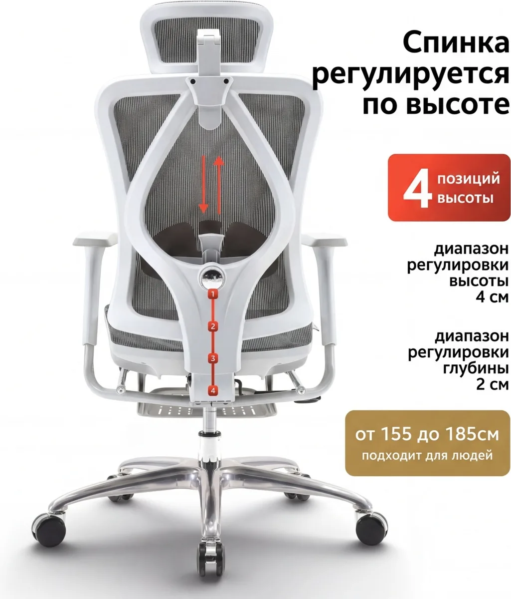 Компьютерное кресло SIHOO M57B-N105 Серый