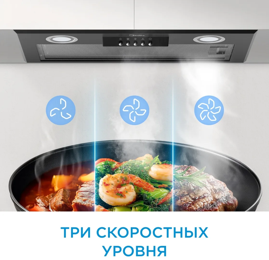 Вытяжка Midea MH60I300 B Черный