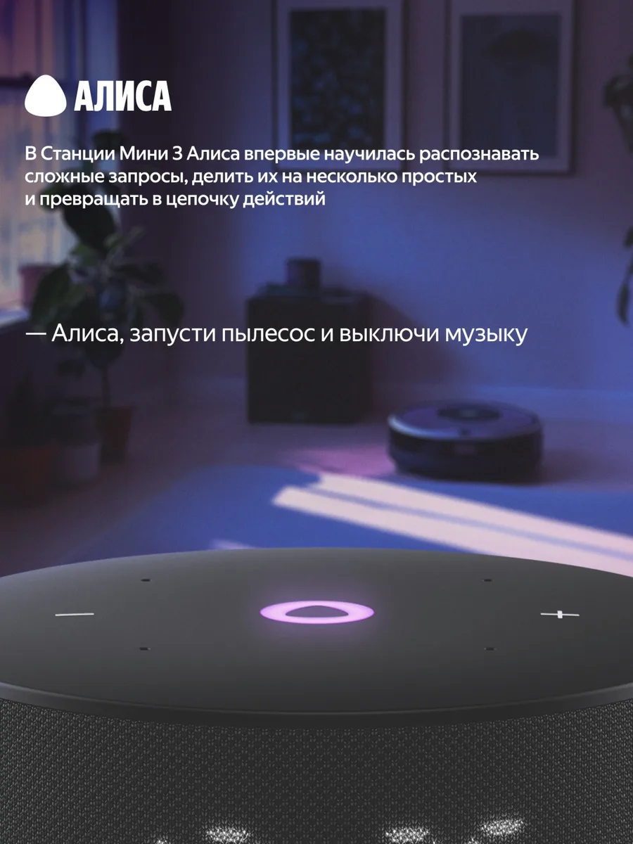 Умная колонка Yandex Мини 3 YNDX-00027BLK Черный