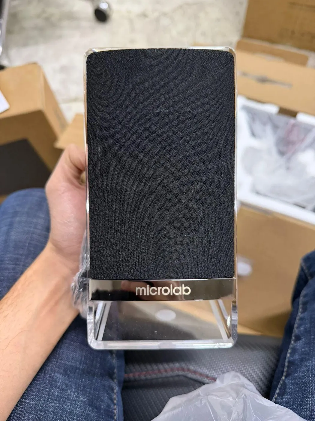 Колонки компьютерные Microlab M-200BT Platinum Черный, Уценка — фото дефекта 7