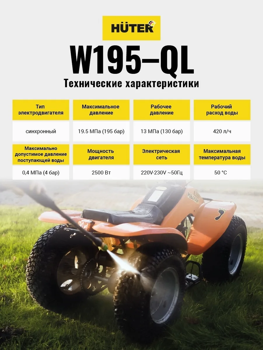 Мойка высокого давления Huter M195-QL