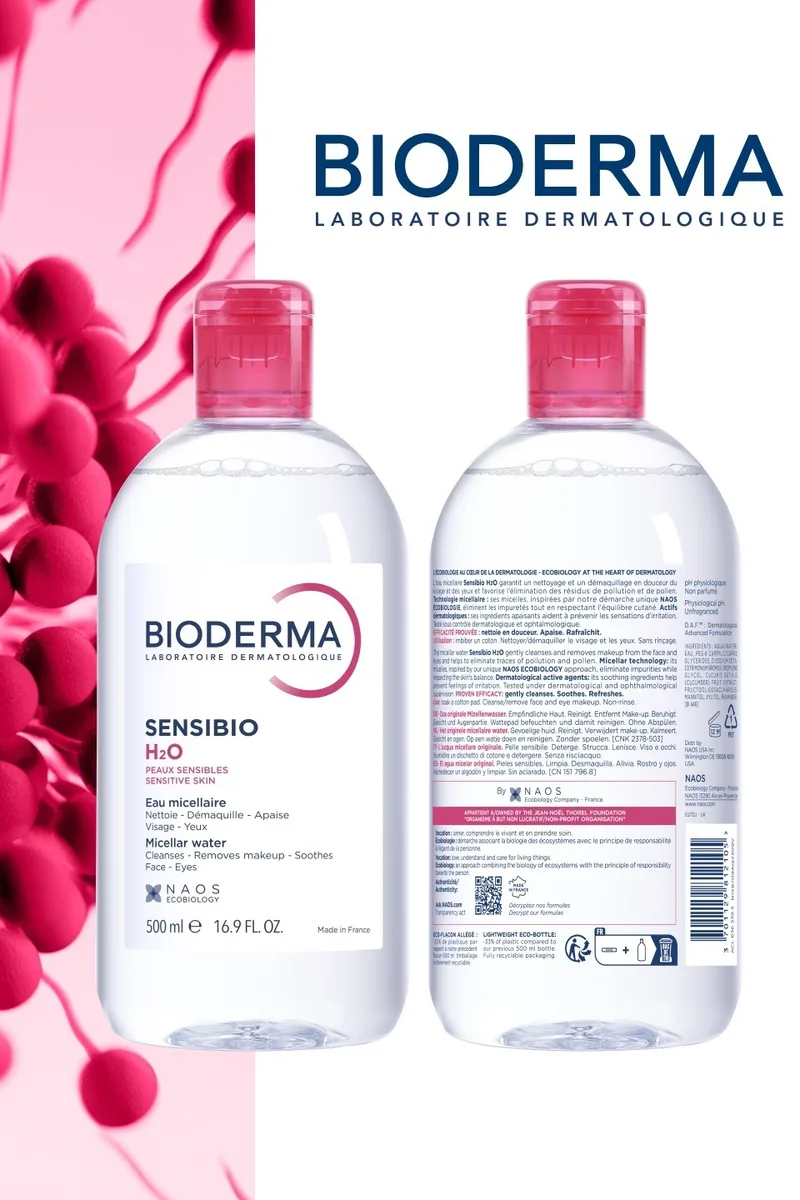 Мицеллярная вода Bioderma Sensibio 500мл