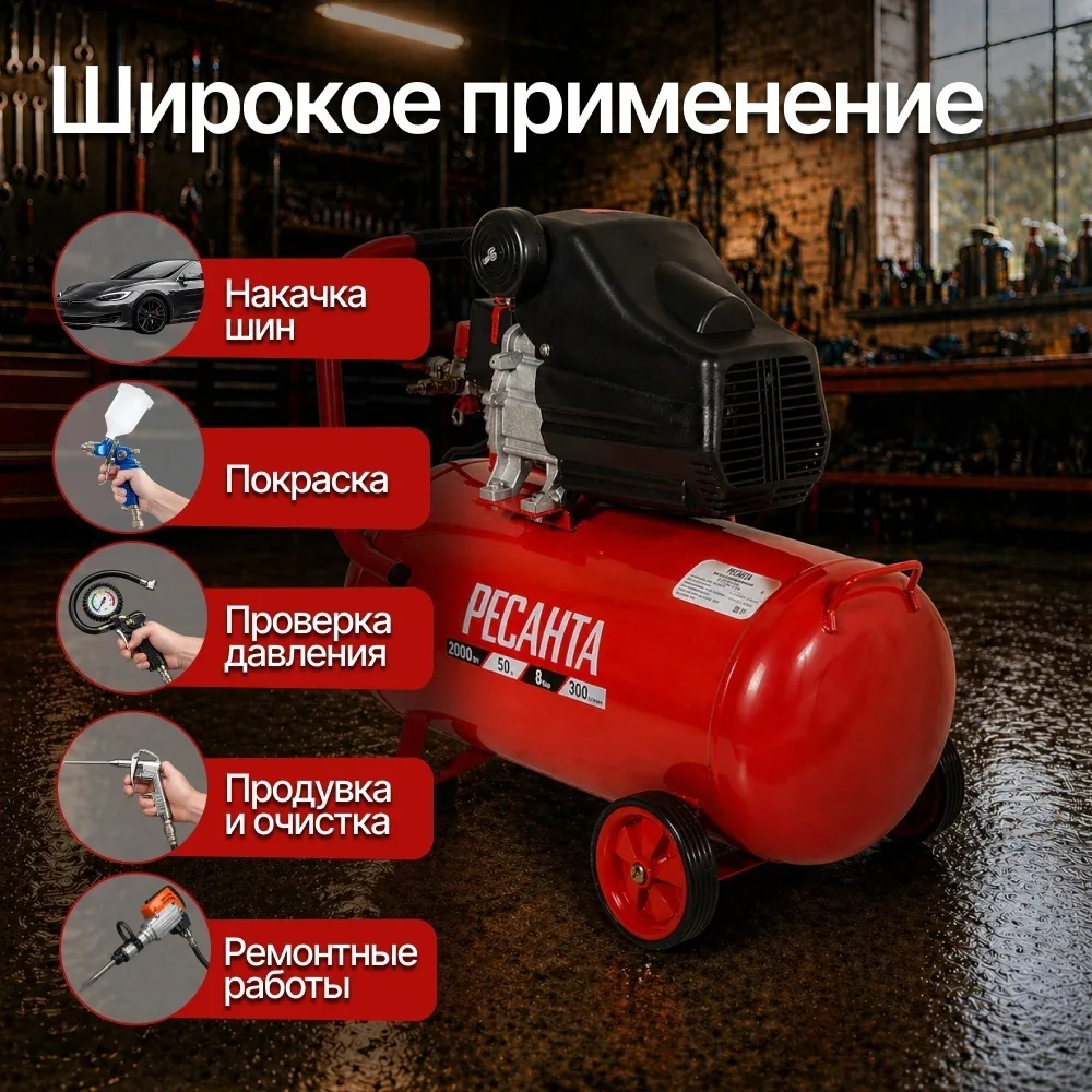 Компрессор Ресанта КП-50/300М