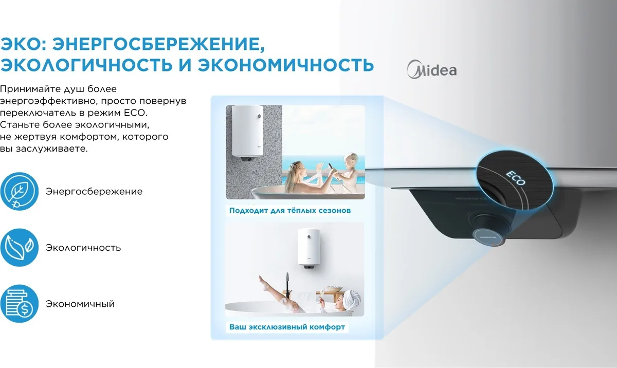 Водонагреватель накопительный Midea MWH30-20MFG(CIS)W
