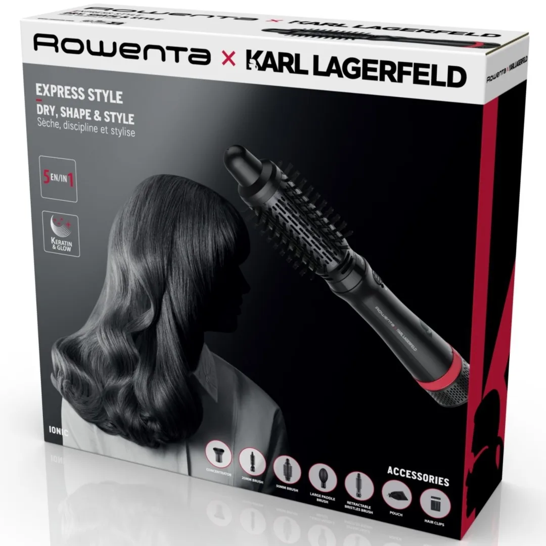 Фен-щетка Rowenta CF634LF0 Черный-красный