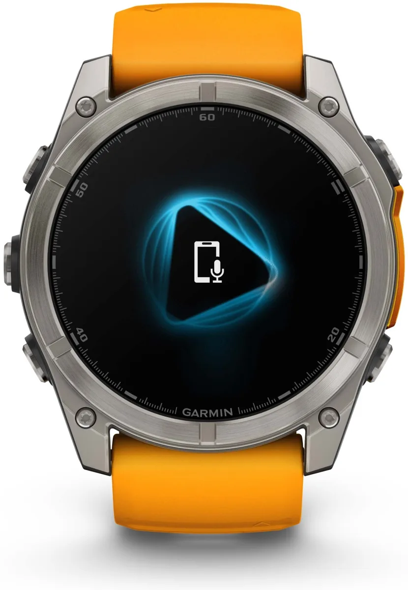 Смарт-часы Garmin Fenix 8 51 мм серебристый-оранжевый (02905-11)