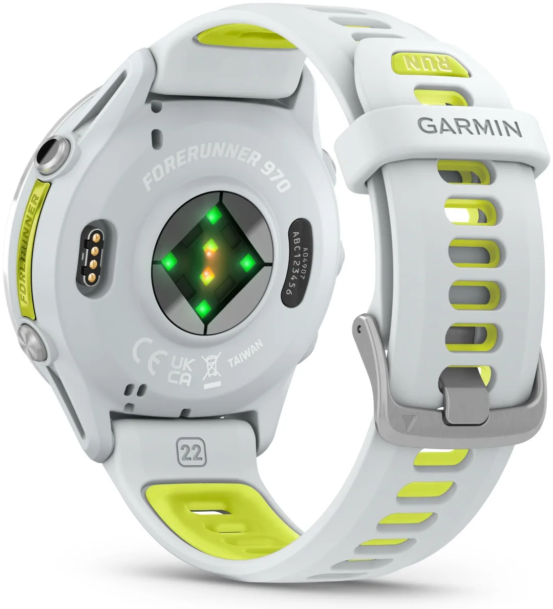 Смарт-часы Garmin Forerunner 970 47 мм белый-зеленый (02969-11)