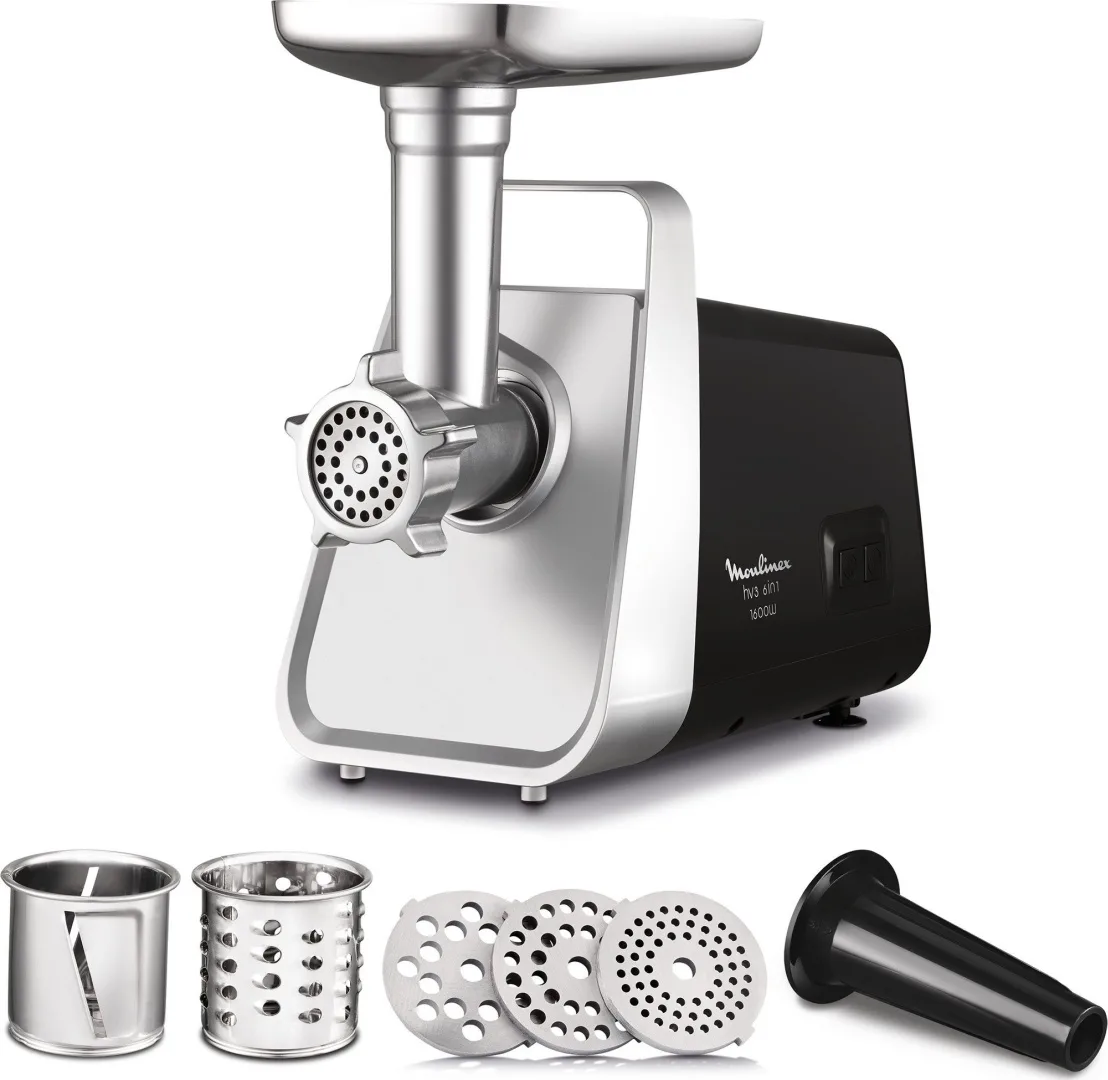 Мясорубка Moulinex ME306832 Черный/Серебристый