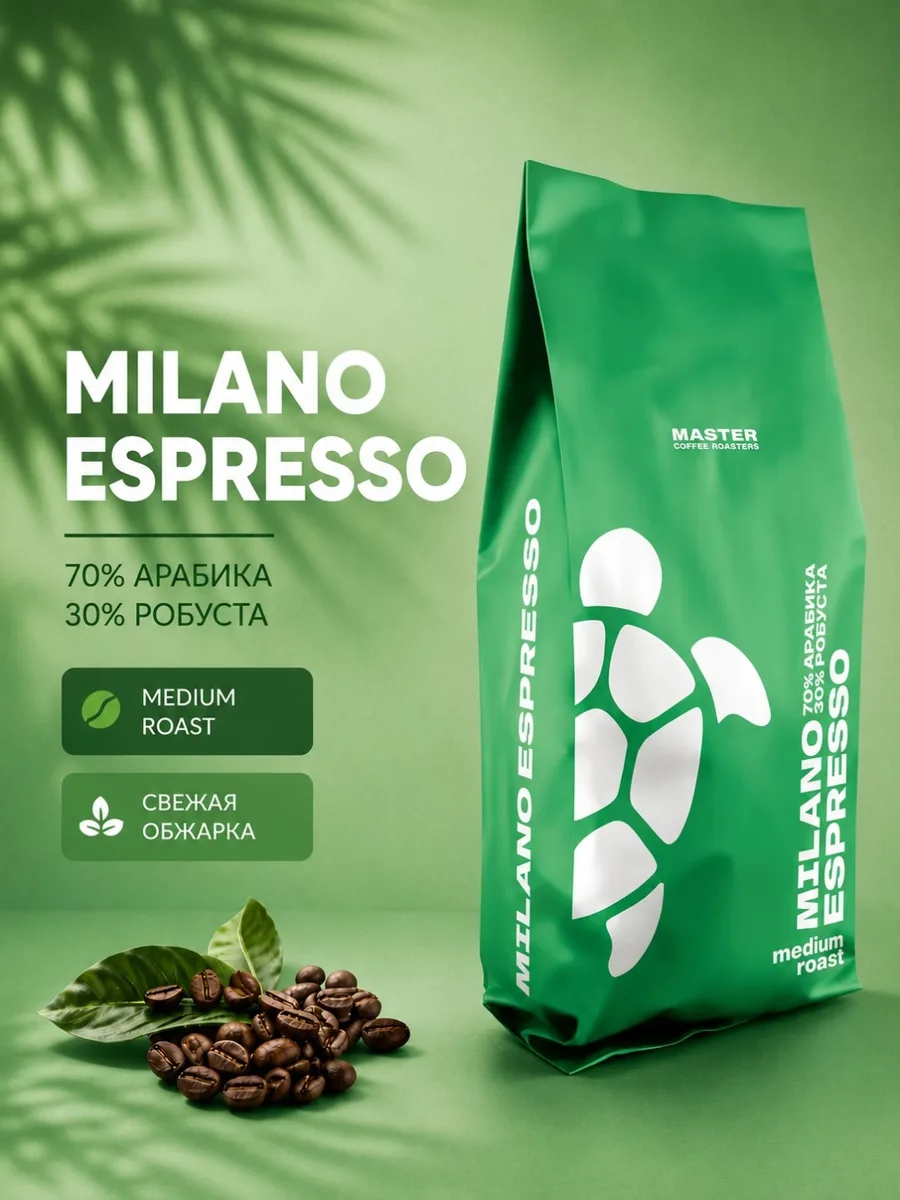 Кофе зерновой Master Coffee Milano Espresso