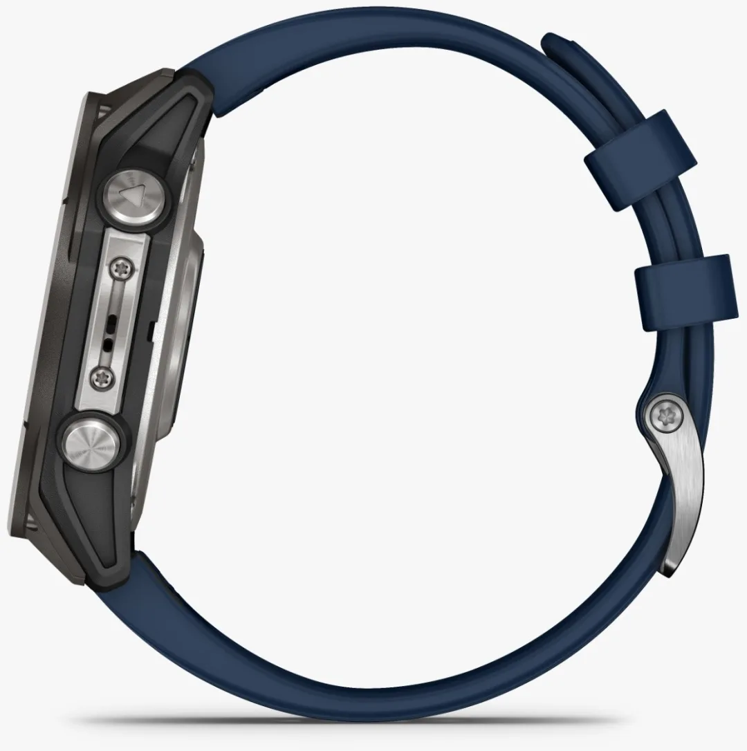 Смарт-часы Garmin Quatix 8 47 мм серебристый-синий (02904-51)