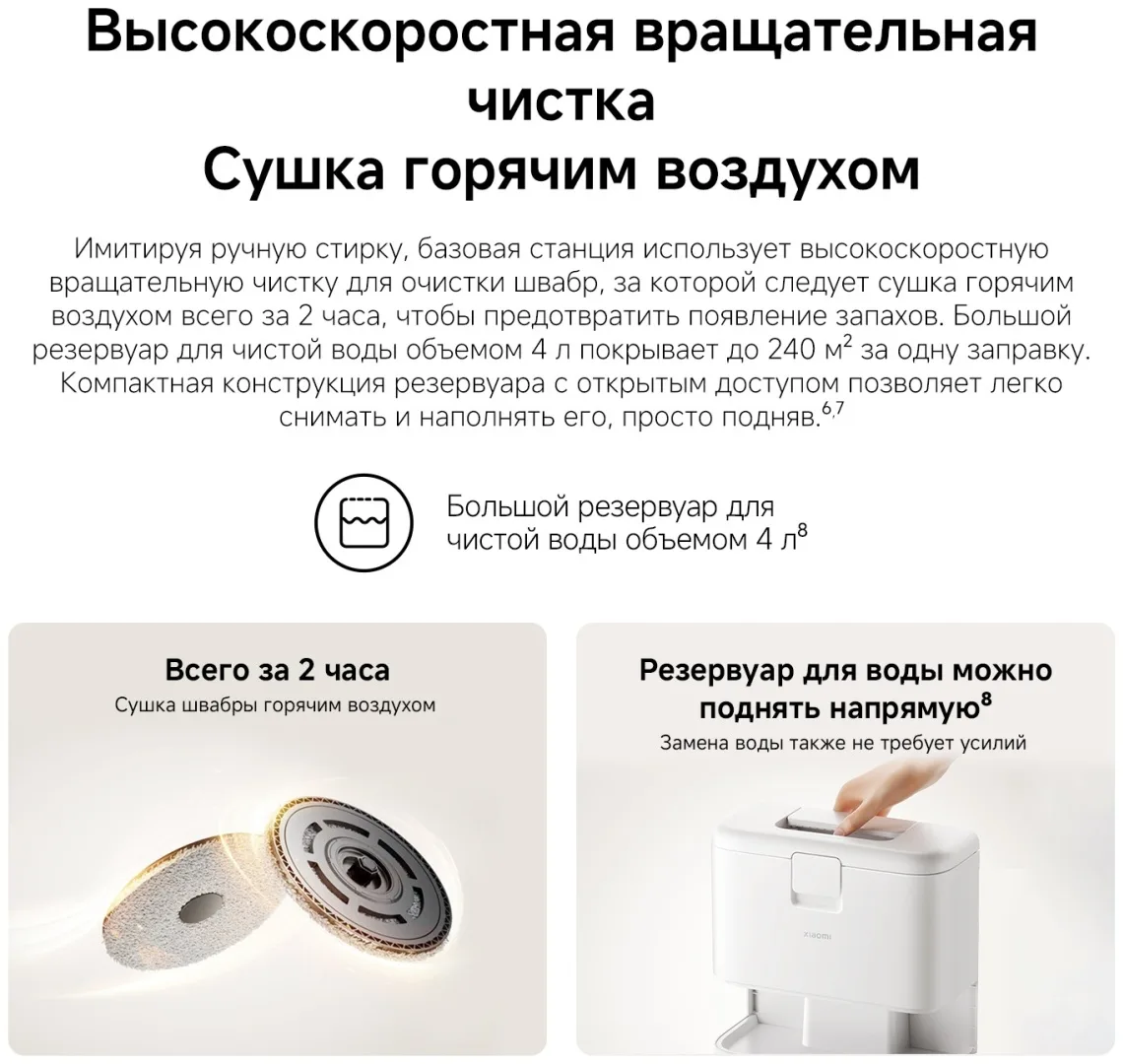 Робот-пылесос Xiaomi H50 Pro Белый