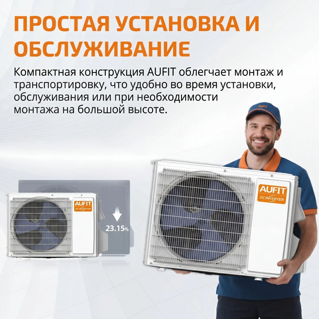 Кондиционер сплит-система AUFIT Inverter ASW-H09A4/FHR3DI (в комплекте с медными трубами) Белый