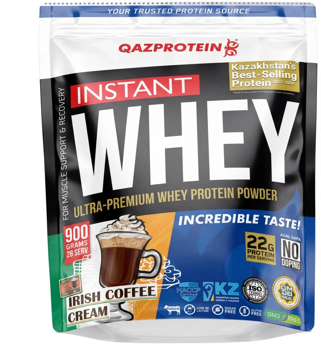Протеин Qazprotein Instant WHEY 900г Ирландский кофе со сливками (3990)