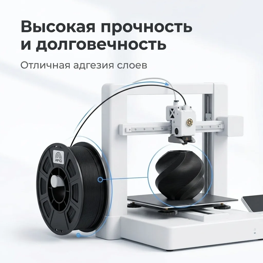 Филамент Bambu Lab PETG Черный