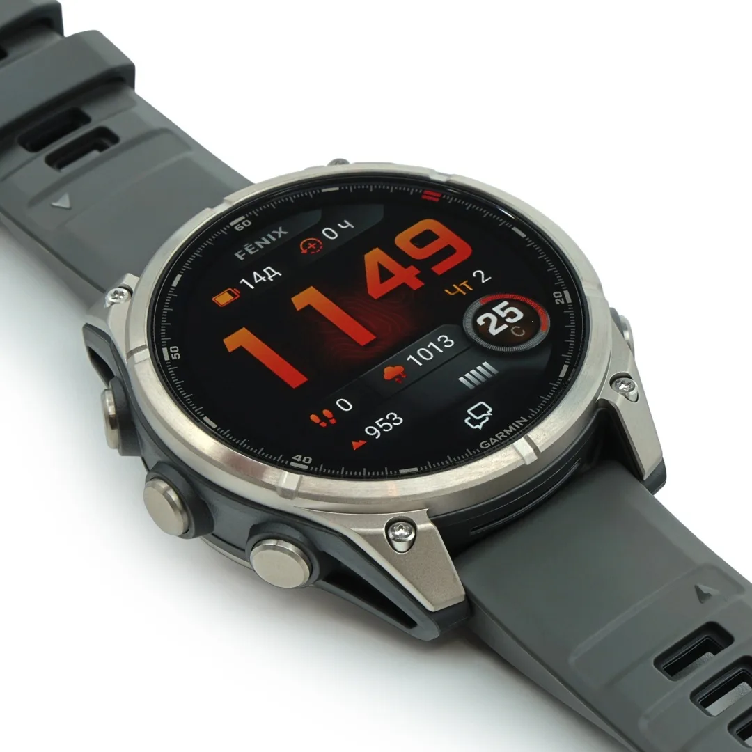 Смарт-часы Garmin Fenix 8 Pro 47 мм серебристый-серый (03198-11)