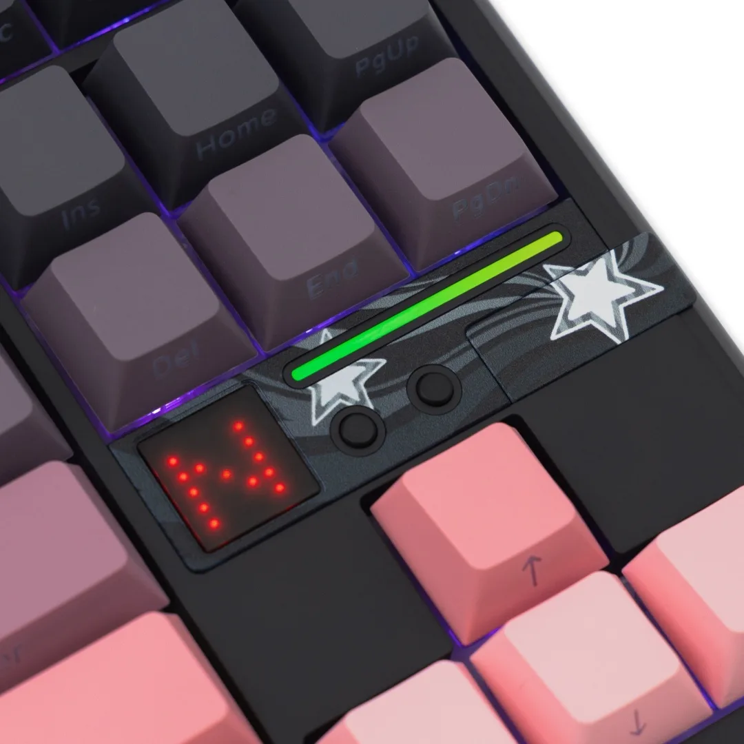 Клавиатура AULA F87 Pro Blank Черно-Розовый (2643)