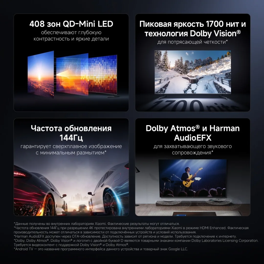 Телевизор Xiaomi TV S Pro Mini LED 55 2026 L55MB-SRU 140 см Черный