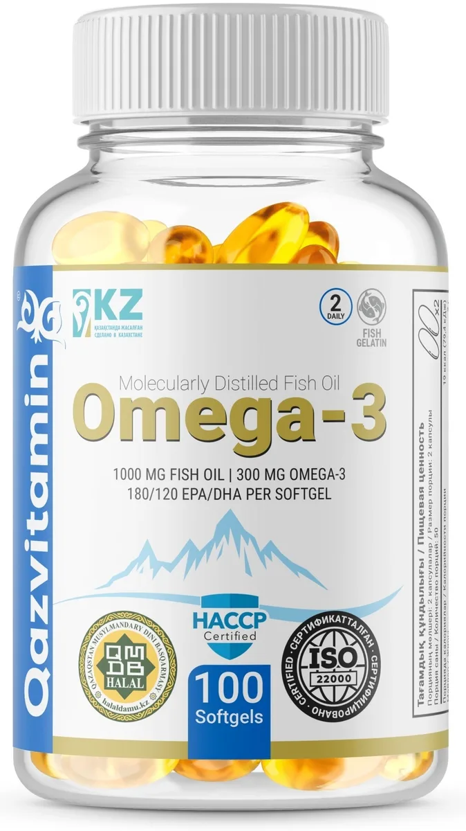 БАД Qazprotein Omega 3 100 капс (4577)