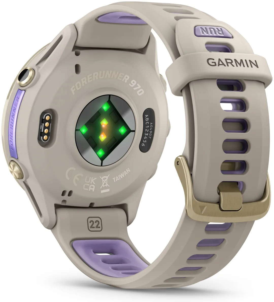 Смарт-часы Garmin Forerunner 970 47 мм бежевый-фиолетовый (02969-12)