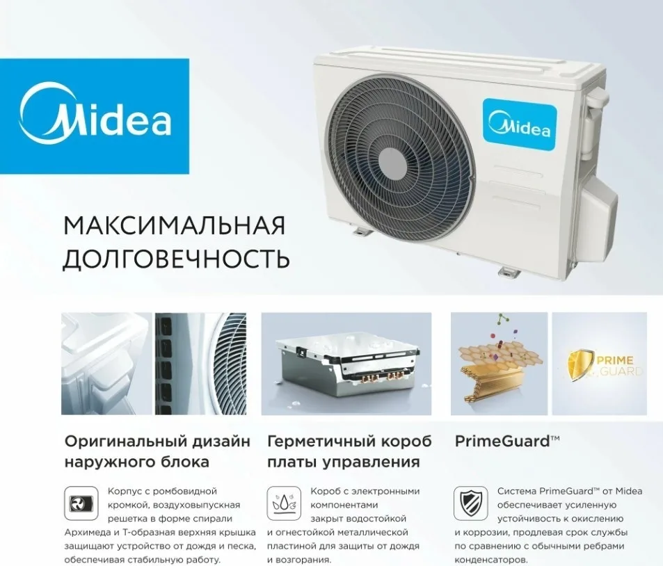 Кондиционер сплит-система Midea On/Off Aurora 3 MSAB-12HRN8 Белый