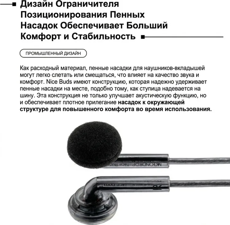 Наушники Moondrop Nice Buds with Mic Черный