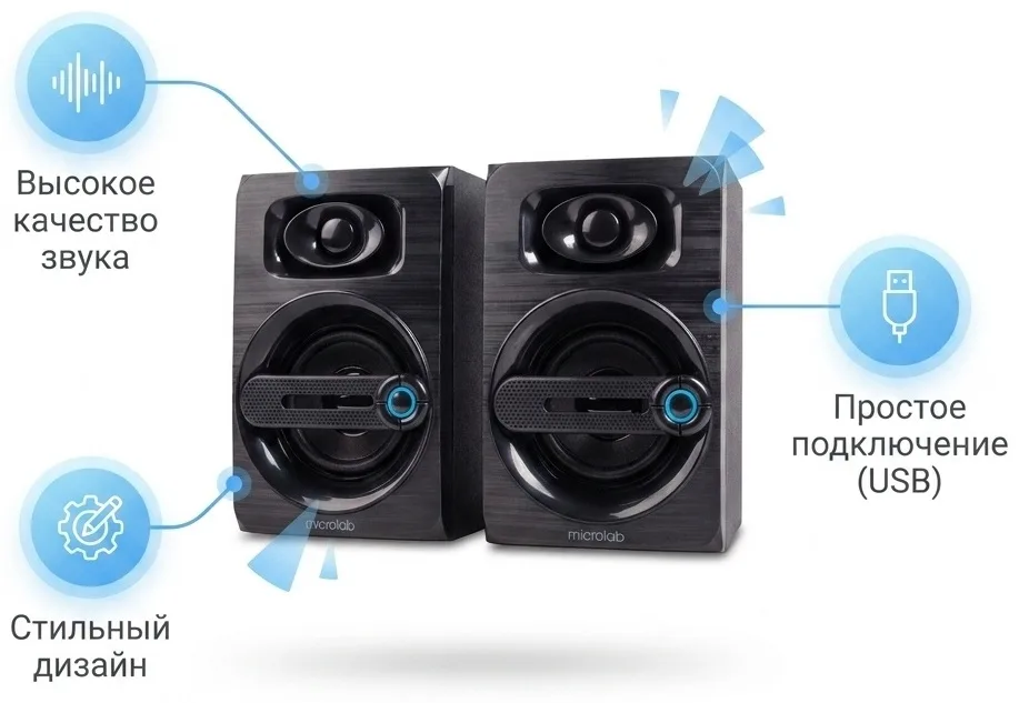 Колонки компьютерные Microlab B23 Черный