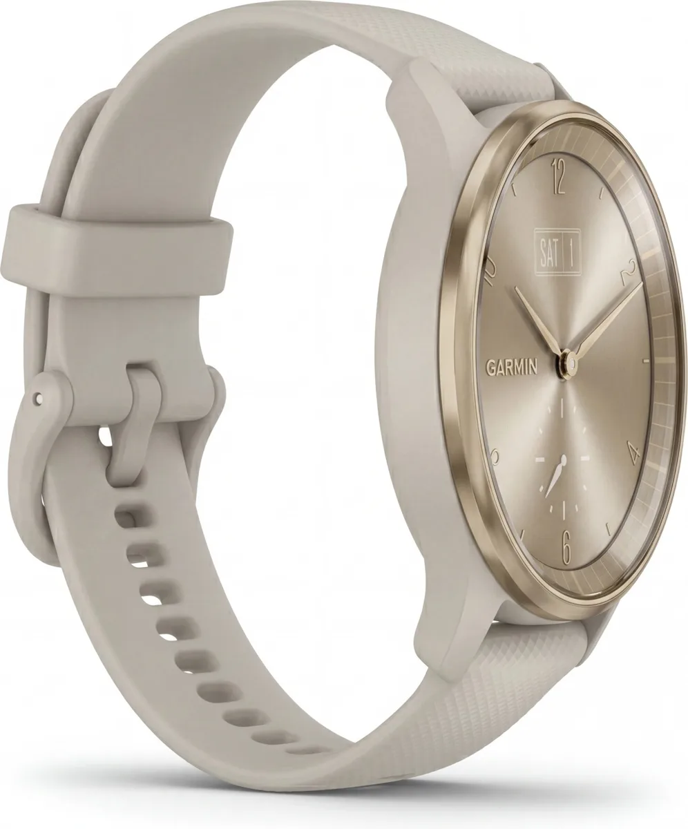 Смарт-часы Garmin Vivomove Trend 40 мм золотистый-бежевый-бежевый (02665-02)