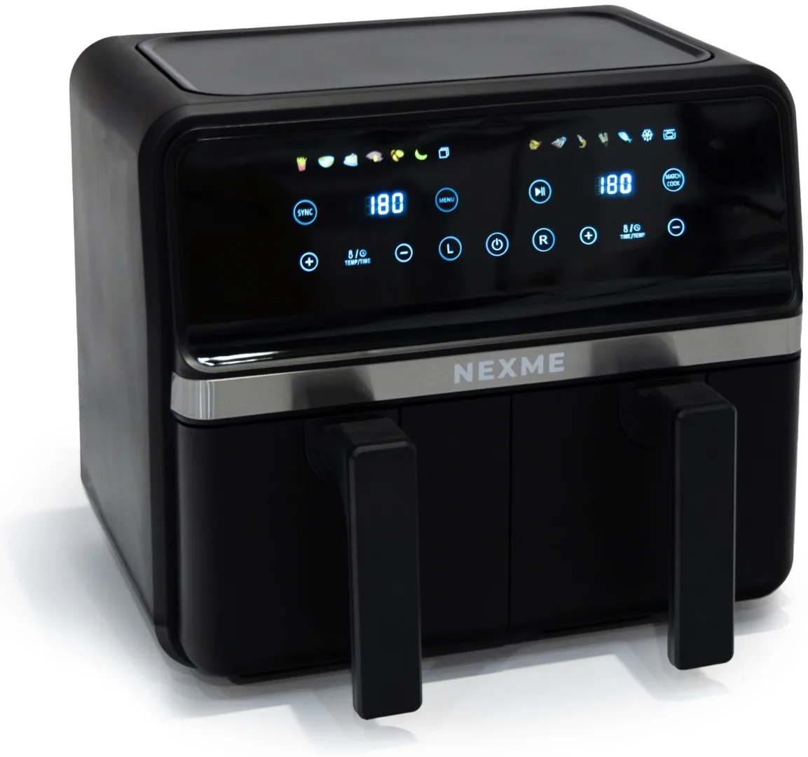 Аэрогриль NEXME DAF8000 Dual Zone 8.1L Черный