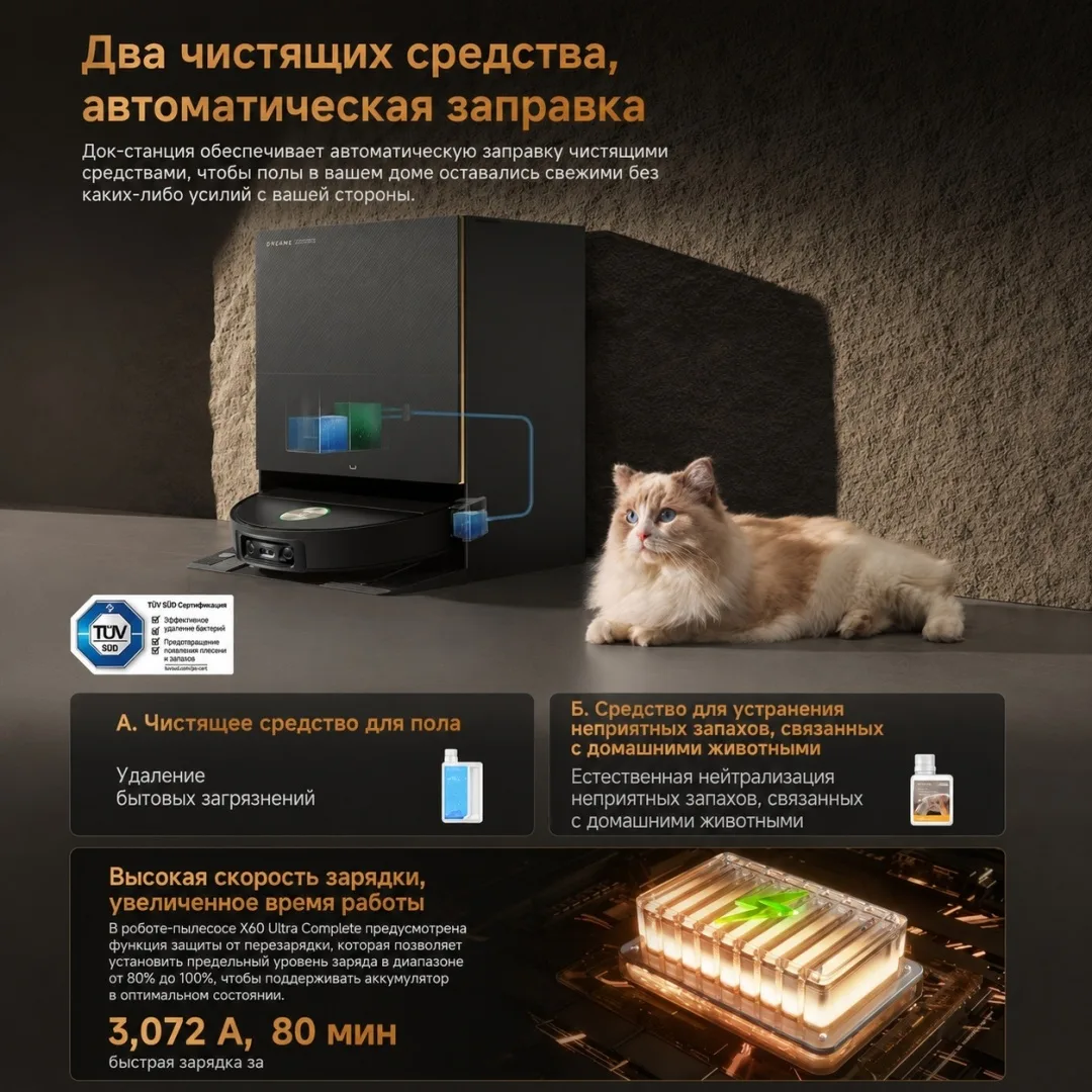 Робот-пылесос Dreame X60 Ultra Complete Черный