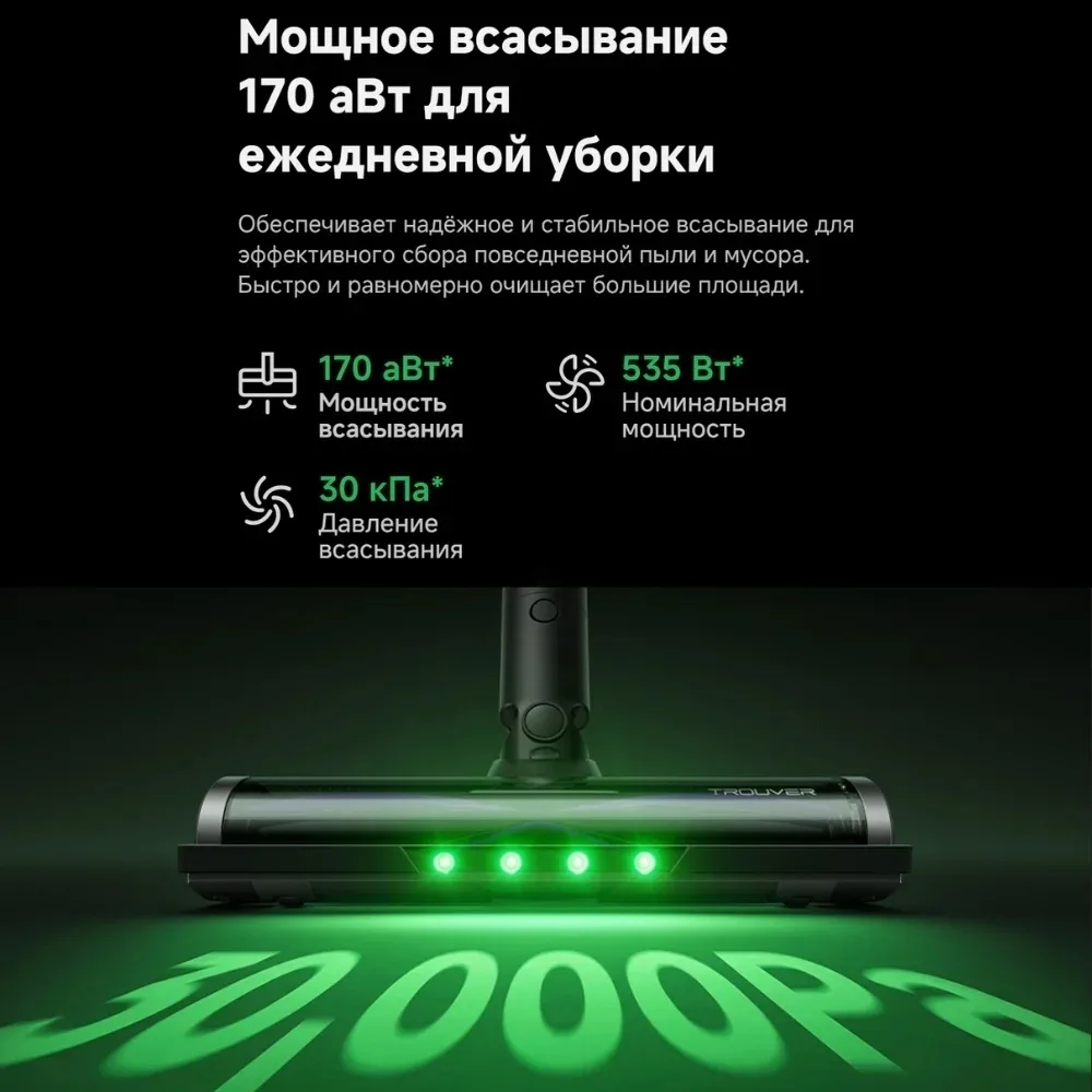 Беспроводной ручной пылесос Trouver S7 Черный