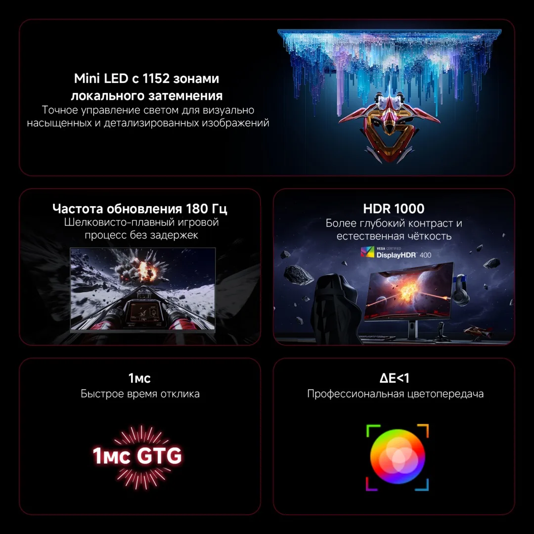 Монитор Xiaomi Gaming Monitor G Pro 27 27Qi P27QDA-RGPGL Черный