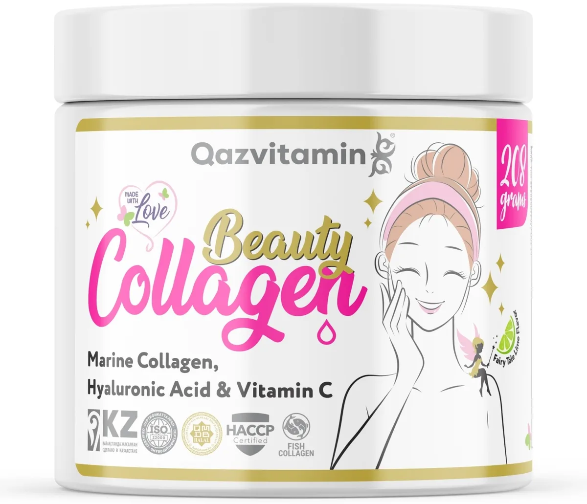 Коллаген Qazprotein Beauty Collagen Лайм порошок 208г (4553)