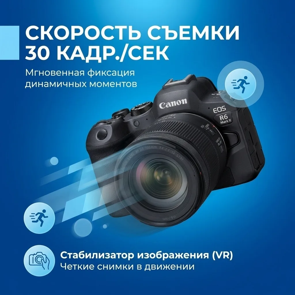 Фотокамера Canon EOS R6 Mark II + RF 24-105 mm S