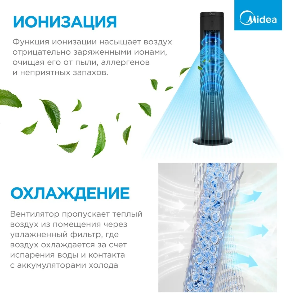 Воздухоохладитель Midea AC100-25JR черный