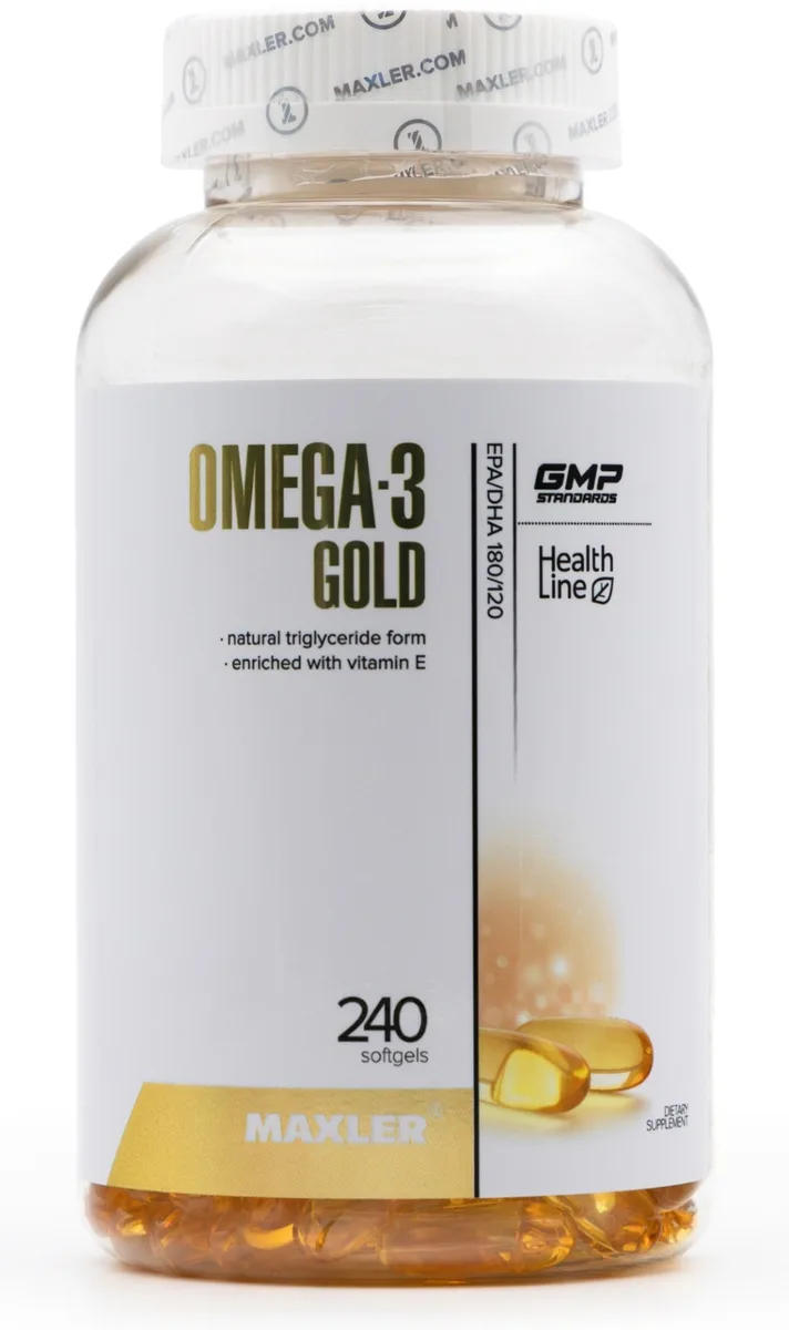 Витамин Maxler Omega-3 Gold капсулы 240 шт (1711)