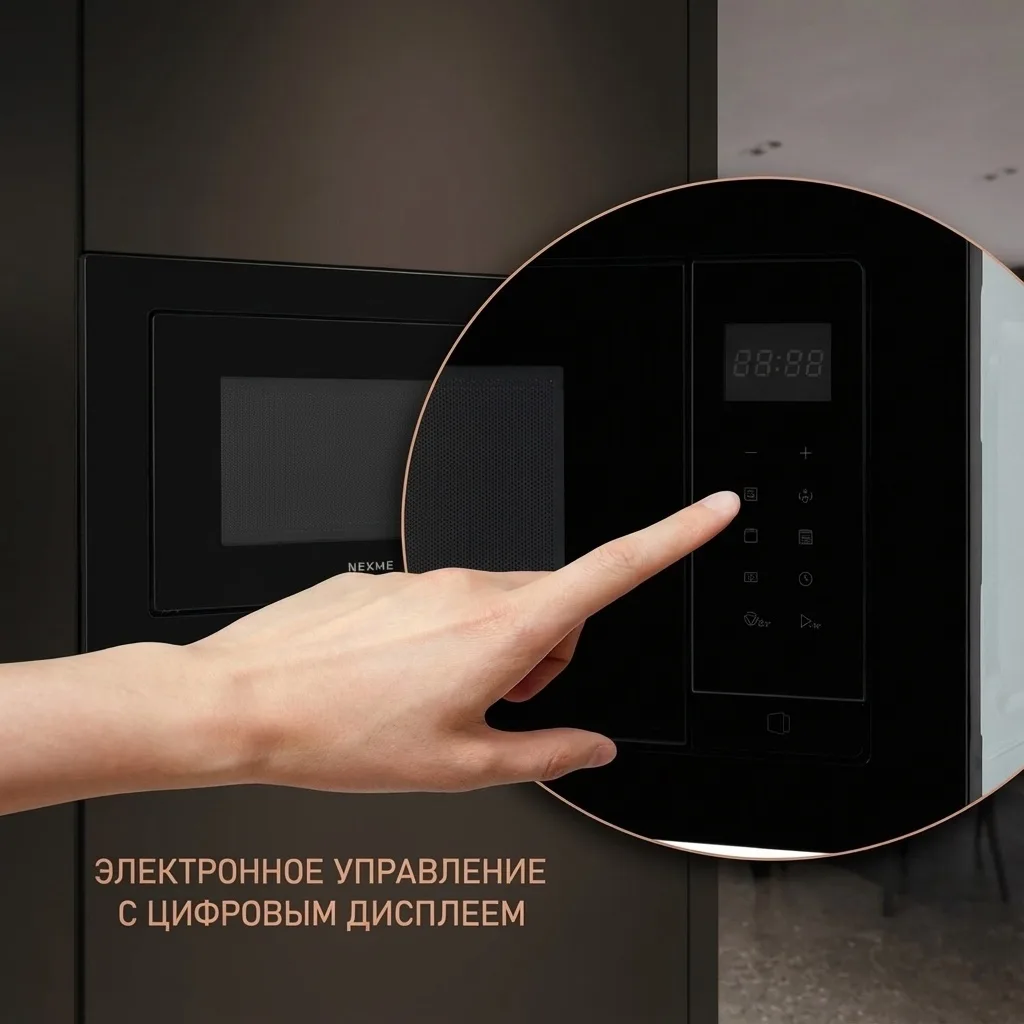 Микроволновая печь встраиваемая NEXME TG20MS Черный