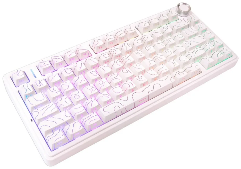 Клавиатура AULA F75 Blank Белый-контурный