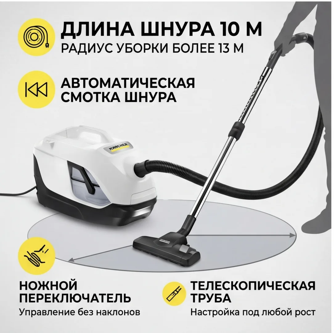 Пылесос Karcher DS 6 Белый