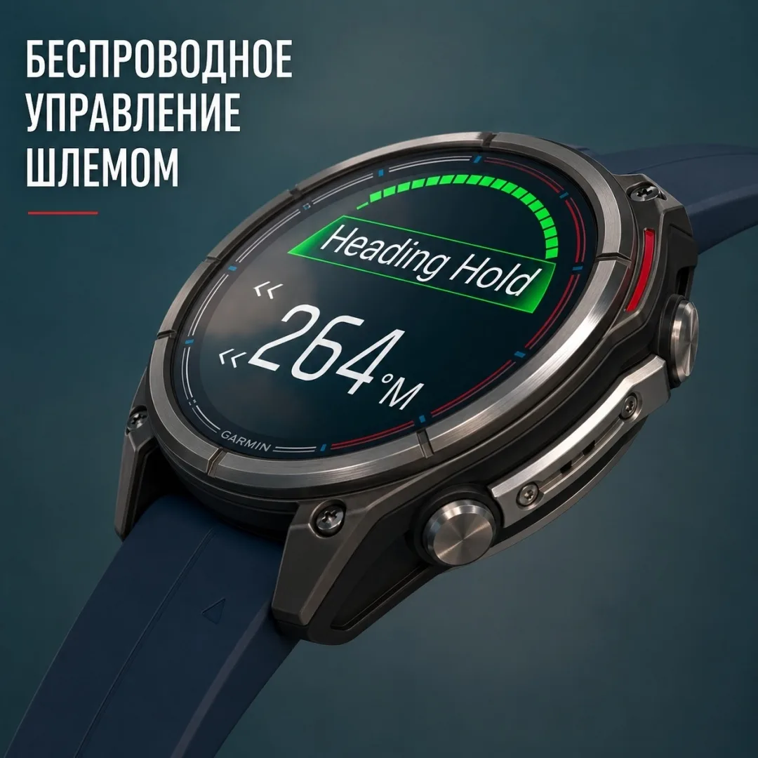 Смарт-часы Garmin Quatix 8 47 мм серебристый-синий (02904-51)