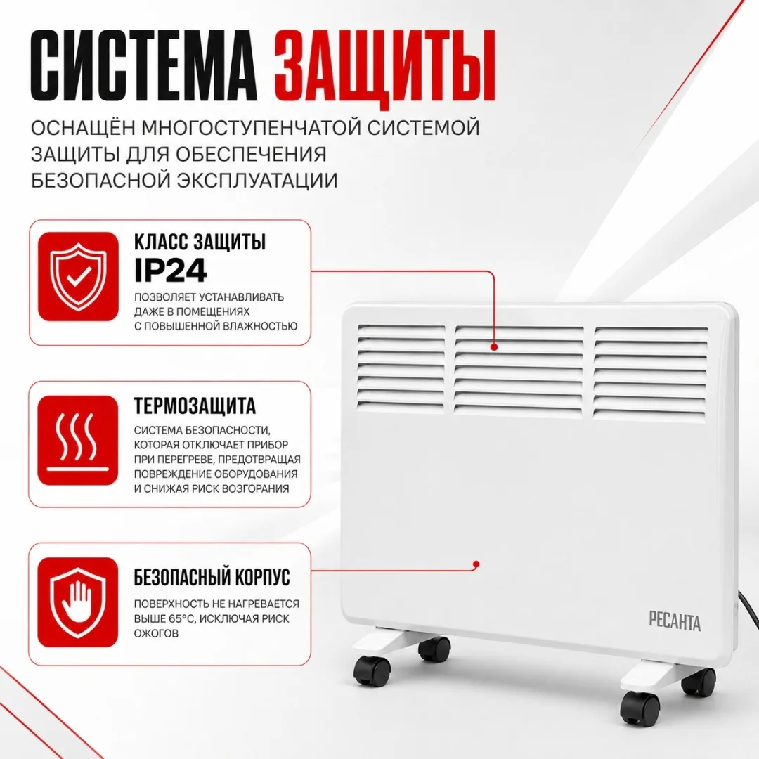Обогреватель конвекторный Ресанта ОК-2000Е