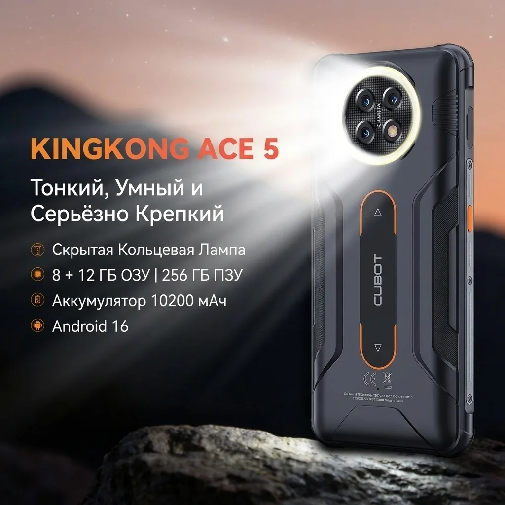 Смартфон CUBOT KINGKONG Ace 5 8/256GB Black