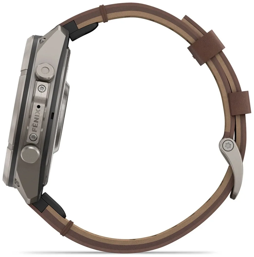 Смарт-часы Garmin Fenix 9 Pro 47 мм серебристый-коричневый (04336-41)