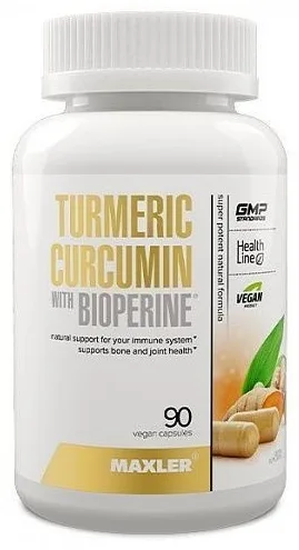 Витамин Maxler Turmeric Curcumin и Bioperine 90шт (1354)