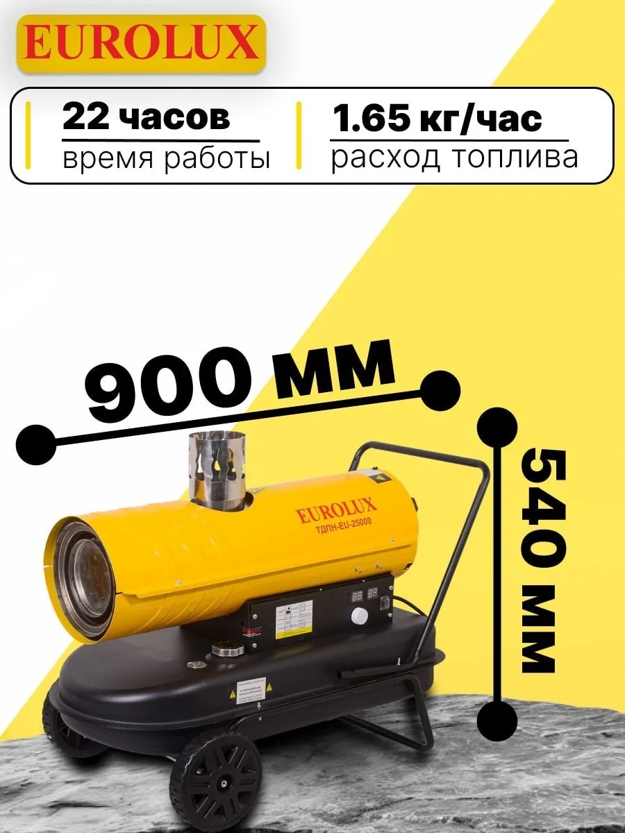 Тепловая дизельная пушка Eurolux ТДПН-EU-25000